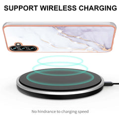 Samsung Galaxy A55 5G Case Electroplating Marble - White