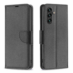 Samsung Galaxy A55 5G Case Litchi Texture PU Leather - Black