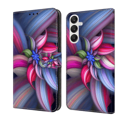 Samsung Galaxy A55 5G Case Protective PU Leather - Colorful Flower