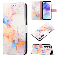 Samsung Galaxy A55 5G Case Marble Pattern Flip - Galaxy Marble White