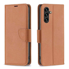 Samsung Galaxy A55 5G Case PU Leather Flip Wallet - Brown