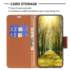 Samsung Galaxy A55 5G Case PU Leather Flip Wallet - Brown
