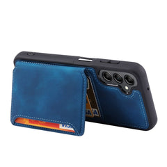 Samsung Galaxy A55 5G Case Skin Feel PU Leather - Peacock Blue