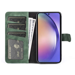 Samsung Galaxy A55 5G Case Stitching PU Leather - Green