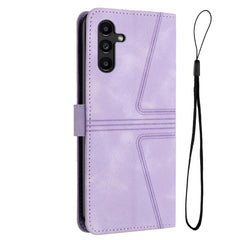 Samsung Galaxy A55 5G Case Triangle Solid Color Flip - Purple
