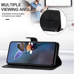 Samsung Galaxy A55 5G Case Triangle Solid Color PU Leather - Black