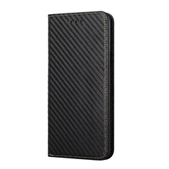 Samsung Galaxy S22 Plus 5G Case Carbon Fiber Texture Wallet - Black
