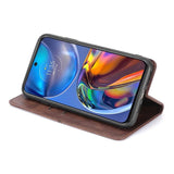 Samsung Galaxy S22 Ultra 5G Case Secure Magnetic Wallet - Dark Brown