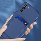 Samsung Galaxy S22 Ultra 5G Case With Card Slot Made With TPU - Dark Blue
