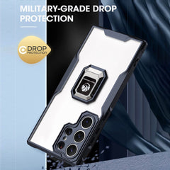 Samsung Galaxy S23 Plus 5G Case with Metal Ring Holder - Wine Red