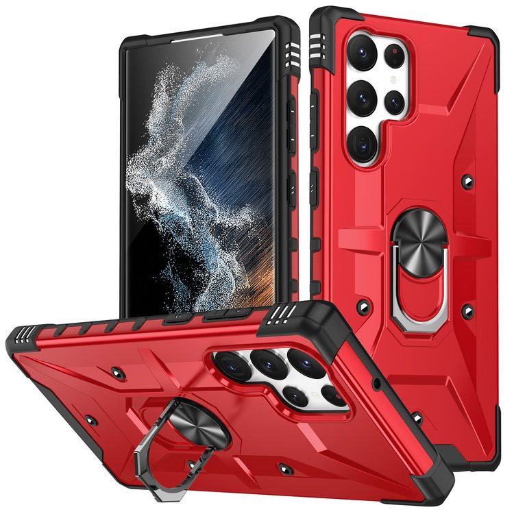 Samsung Galaxy S23 Ultra 5G Case Made With TPU and PC - Red