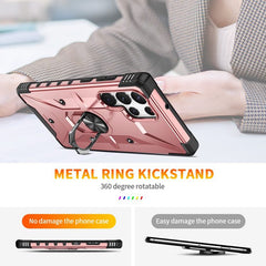 Samsung Galaxy S23 Ultra 5G Case with Metal Ring Holder - Rose Gold