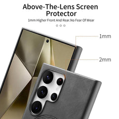 Samsung Galaxy S23 Ultra 5G Retro MagSafe PU Leather Case - Black