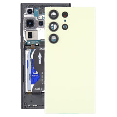 Samsung Galaxy S23 Ultra Battery Cover with Camera Lens Cover - Lime