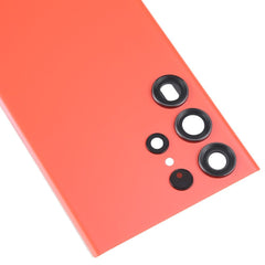 Samsung Galaxy S23 Ultra Battery Cover with Camera Lens Cover - Red