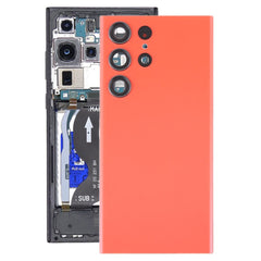 Samsung Galaxy S23 Ultra Battery Cover with Camera Lens Cover - Red