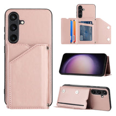 Samsung Galaxy S24 5G Case With Skin Feel PU Leather - Rose Gold