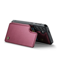 Samsung Galaxy S24 Case RFID Anti-theft PU Leather - Wine Red