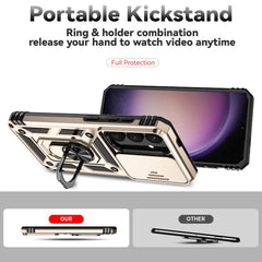 Samsung Galaxy S24 Plus 5G Case Camshield and Magnetic Holder - Rose Gold