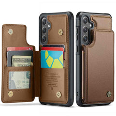 Samsung Galaxy S24 Plus 5G Case RFID Anti-theft PU Leather - Brown