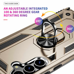 Samsung Galaxy S24 Plus 5G Case with Metal Ring Holder - Gold