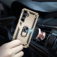 Samsung Galaxy S24 Plus 5G Case with Metal Ring Holder - Gold