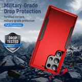 Samsung Galaxy S24 Ultra 5G Case Pioneer Armor Heavy Duty - Red