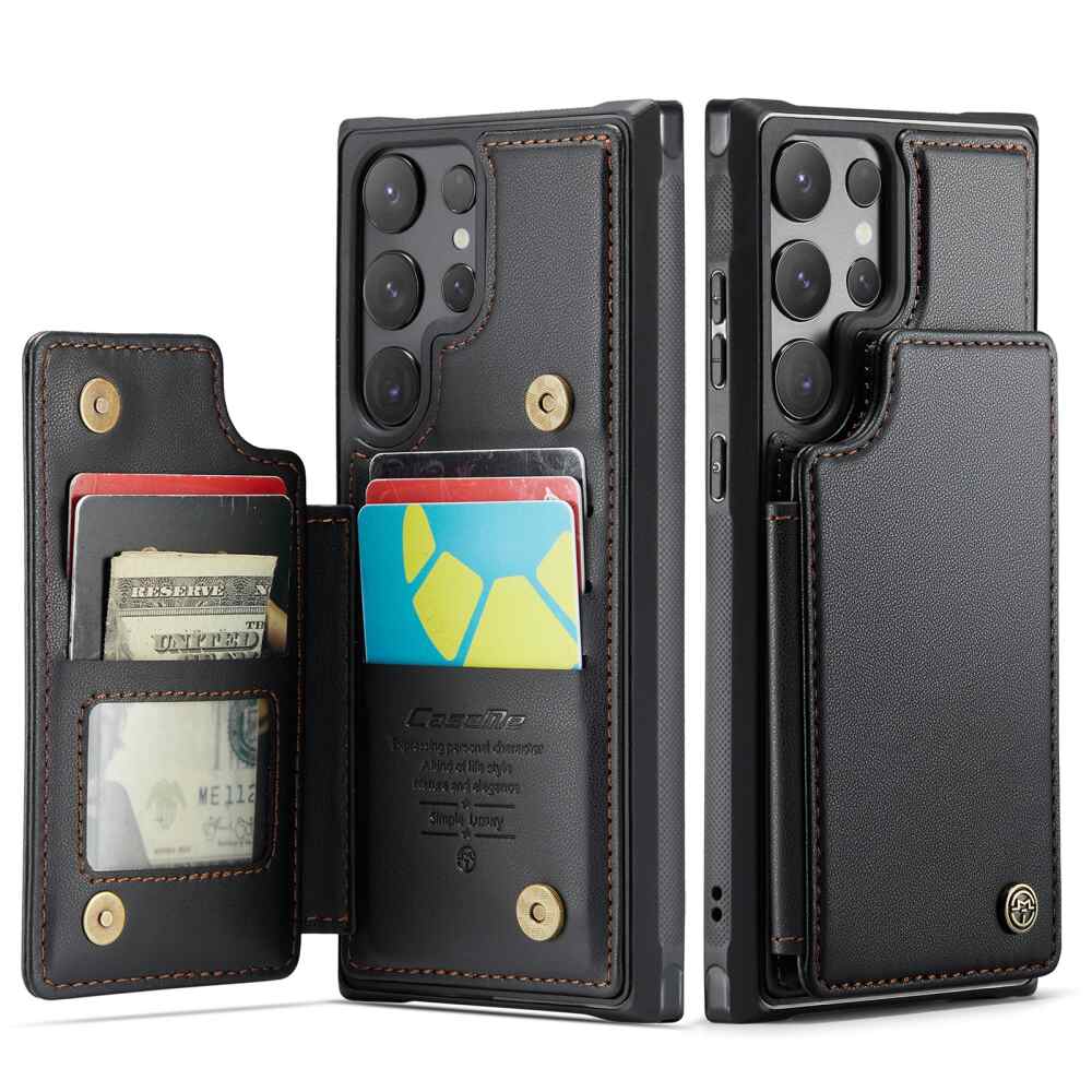 Samsung Galaxy S24 Ultra 5G Case RFID Anti-theft PU Leather - Black