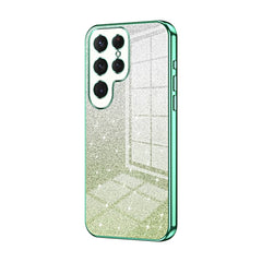 Samsung Galaxy S24 Ultra Case With Gradient Glitter Electroplated - Green