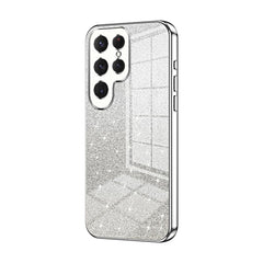 Samsung Galaxy S24 Ultra Case With Gradient Glitter Electroplated - Silver
