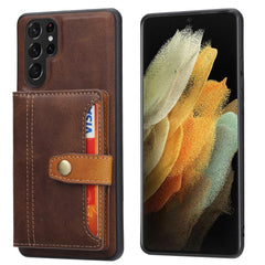 Samsung Galaxy S25 Ultra Case Calfskin Card Slot - Brown