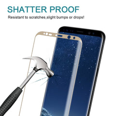 Samsung Galaxy S8 Screen Protector 3D Curved Tempered Glass Gold