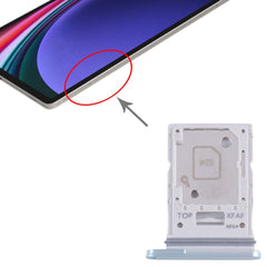 Samsung Galaxy Tab S9 Ultra 5G green SIM tray replacement with a diagram showing its placement on the tablet for easy installation.