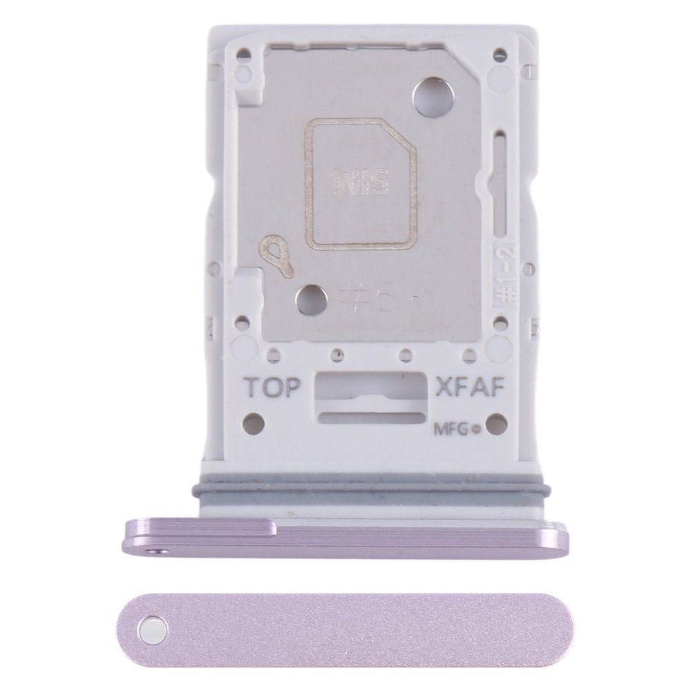 Purple replacement SIM card tray for Samsung Galaxy Tab S9 Ultra 5G, featuring dual slots for SIM and microSD cards.