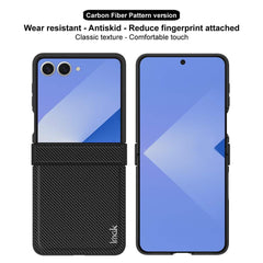 Samsung Galaxy Z Flip7 5G imak Ruiyi Carbon Fiber Case - Black