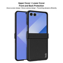 Samsung Galaxy Z Flip7 5G imak Ruiyi Carbon Fiber Case - Black