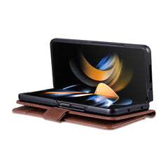 Samsung Galaxy Z Fold5 5G Case Magnetic Calf Texture Flip Wallet - Dark Brown