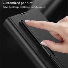 Samsung Galaxy Z Fold7 Case GKK Integrated Flip with Pen Slot - Black
