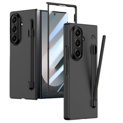 Samsung Galaxy Z Fold7 Case Skin Feel with Pen Slot & Screen Protector - Black