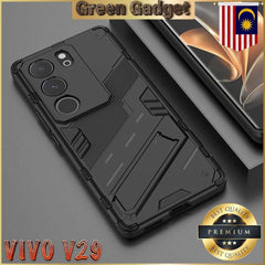 Vivo V29 Case Shockproof Invisible Holder- Black