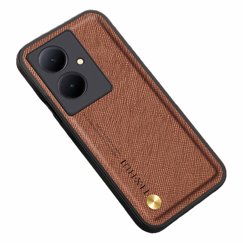 Oppo F25 Pro Case Shockproof TPU and Cloth - Amber Brown