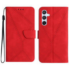 Samsung Galaxy M34 5G Case Stitching Embossing PU - Red