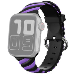 Twist Band for Apple Watch 49mm / 45mm / 44mm / 42mm in Two-color - Purple Black