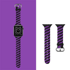 Twist Band for Apple Watch 49mm / 45mm / 44mm / 42mm in Two-color - Purple Black