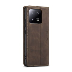 Xiaomi 13 Pro Case Secure Magnetic PU Leather - Coffee