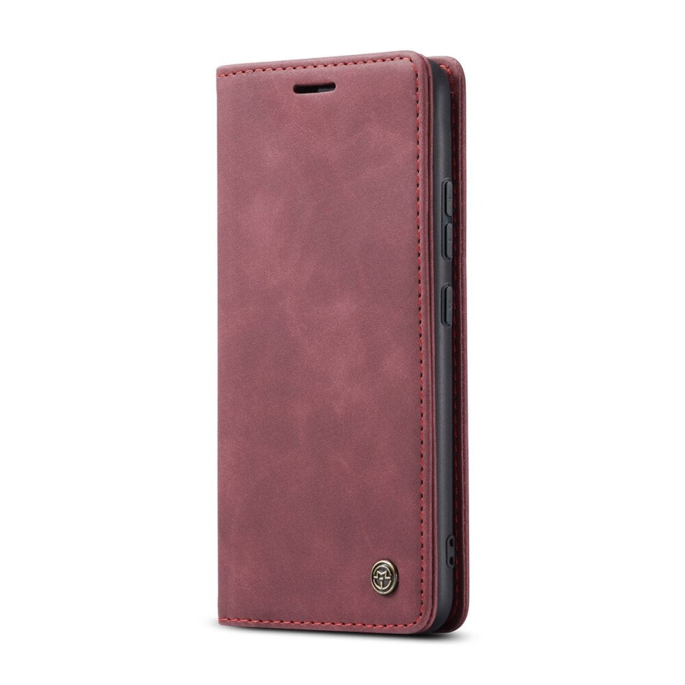 Xiaomi 13 Pro Case Magnetic PU Leather Wallet - Wine Red