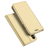 iPhone XS / iPhone X Case Made With PU Leather + TPU - Gold