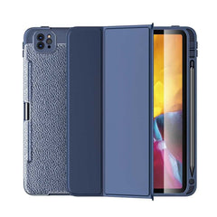 iPad Pro 12.9 2020 4th Gen Case Three-folding Holder - Blue