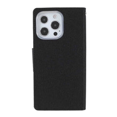 Best Mercury Canvas iPhone 13 Pro Max Wallet Case - Black