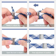 Latest Braided Band for Apple Watch 45/44/42mm - Black Red